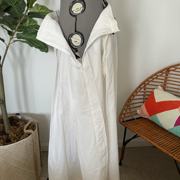 Express white midi skirt w/ pleats - Picture 5 of 13